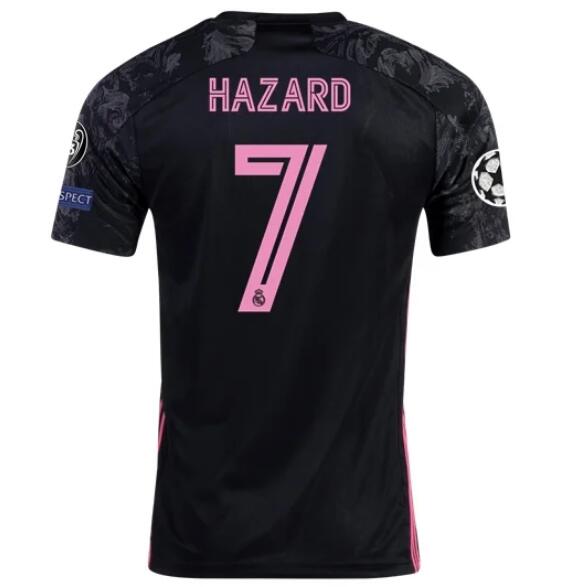 Real Madrid Football Kit Third Soccer Jersey EDEN HAZARD #7 2020/21